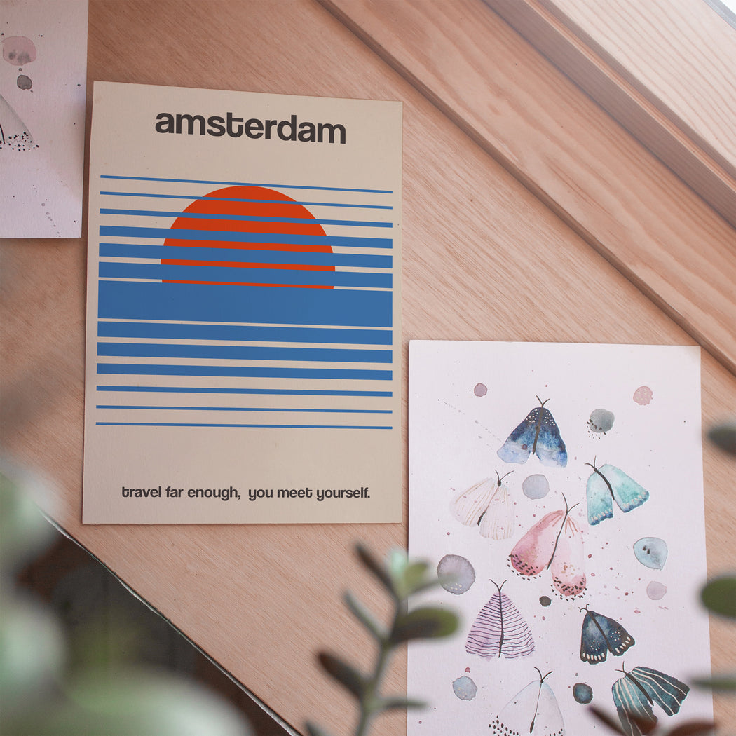 Amsterdam Retro Minimalist Poster