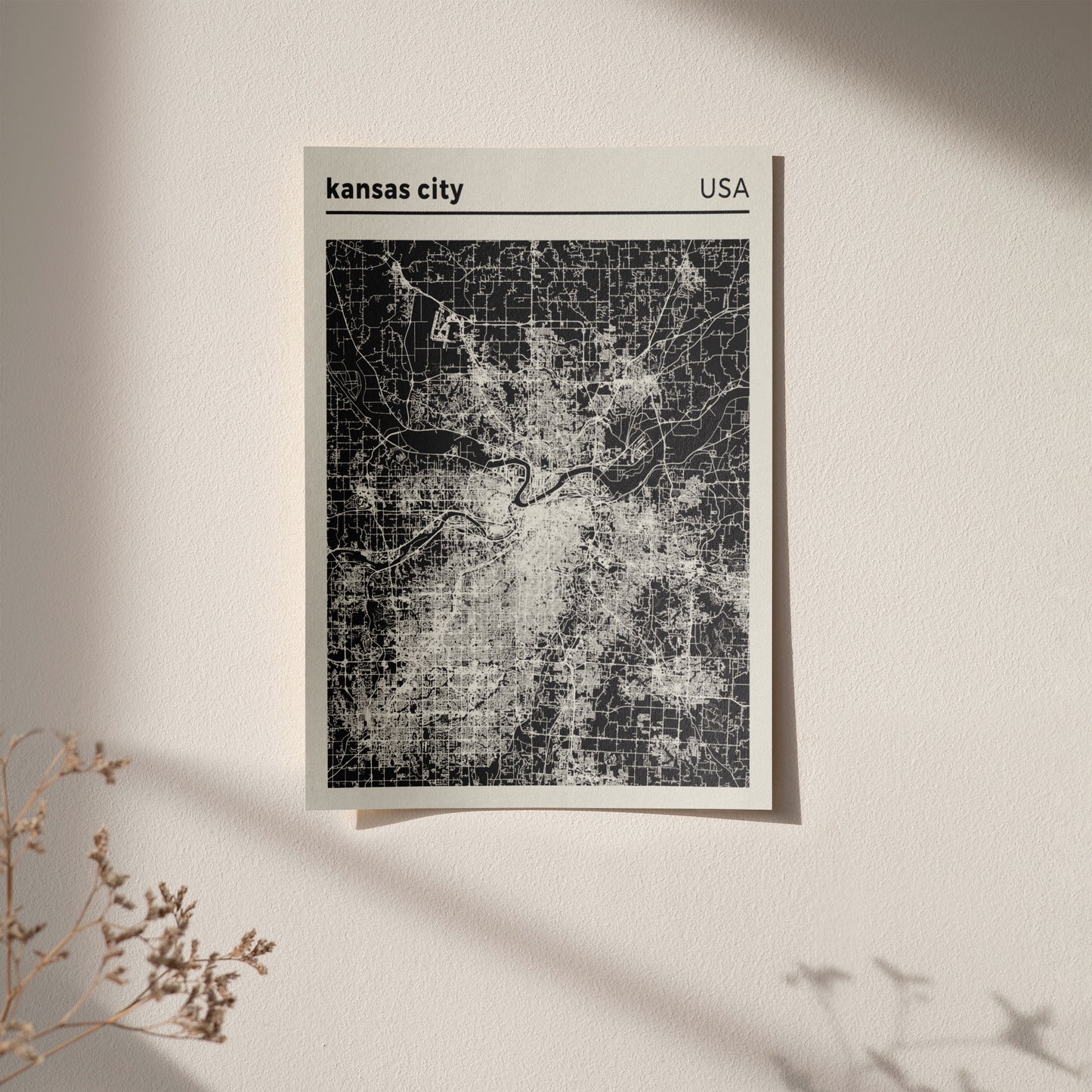 Kansas City Map Poster