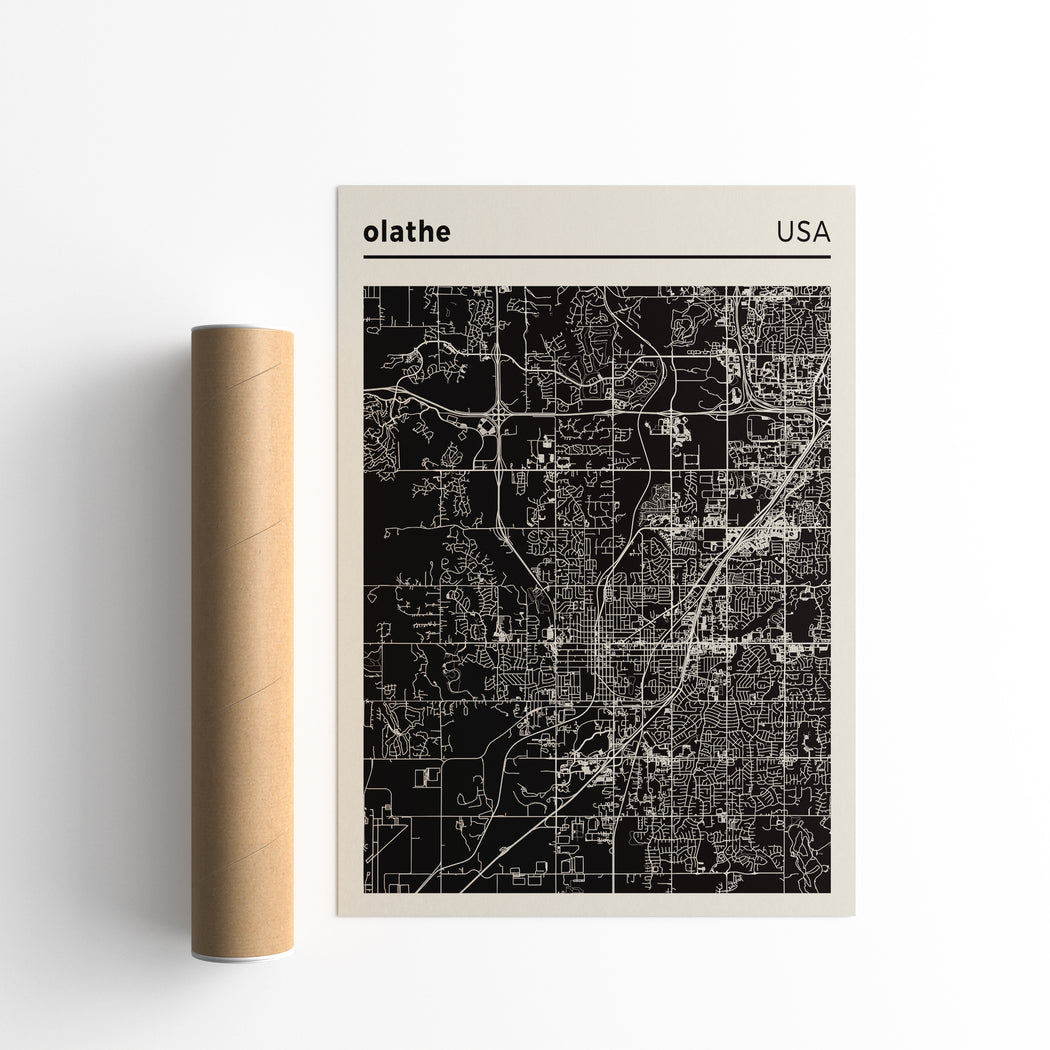Olathe, USA - map poster