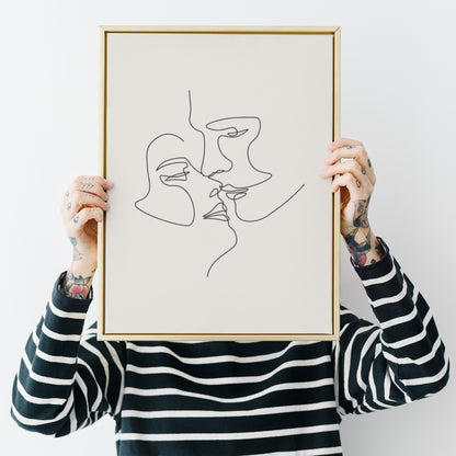 Couple Line Art Print