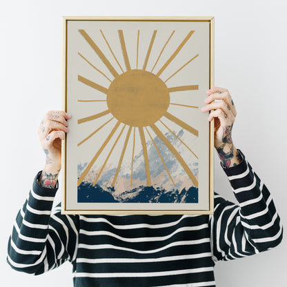 Handdrawn Sun Print