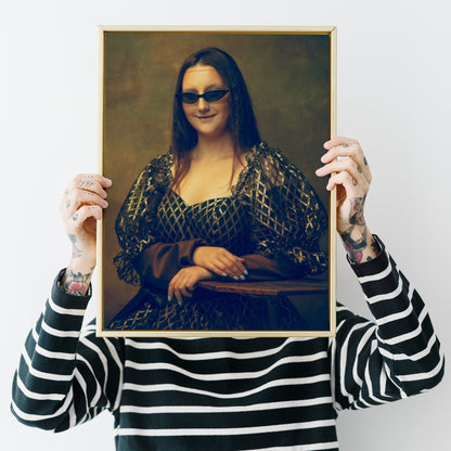 Funny Mona Lisa Poster for eclectic decor