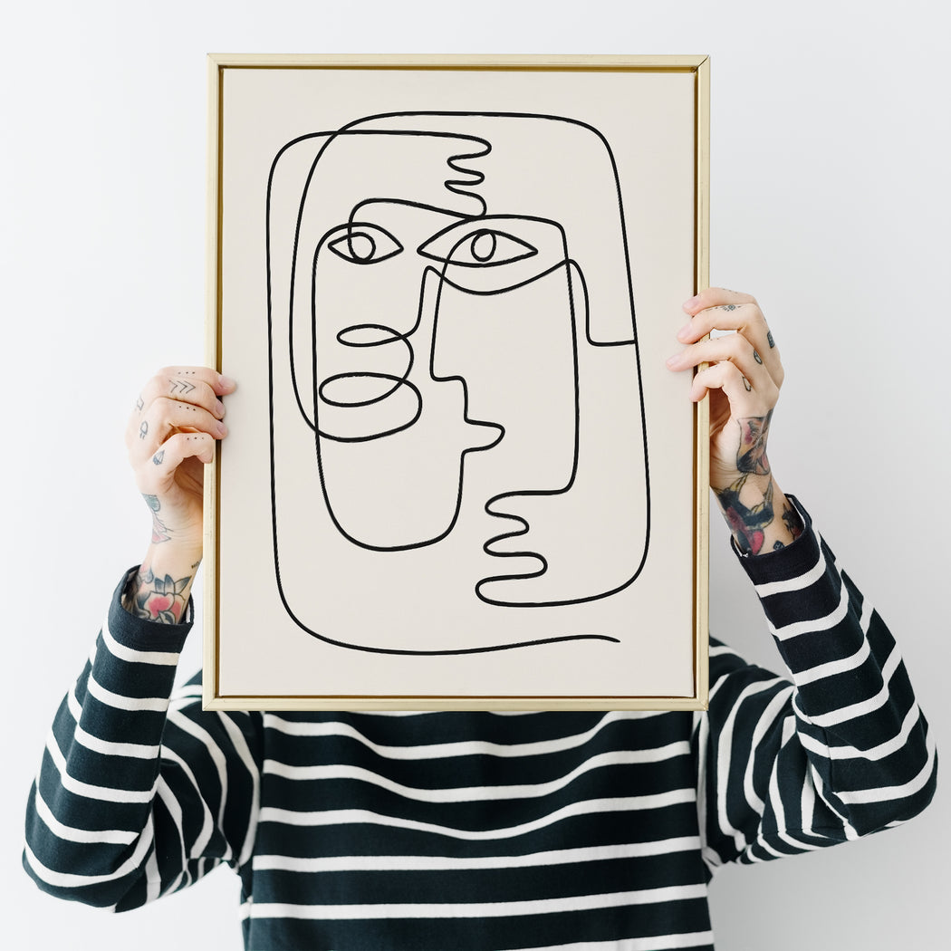 Line Art Picasso Poster