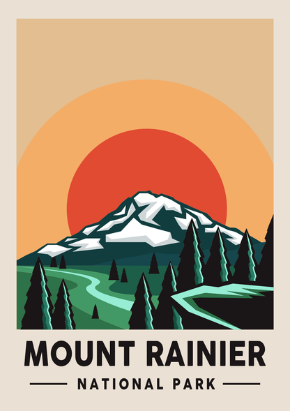 Mount Rainier National Park Poster