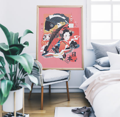 Japanese Illustration Poster