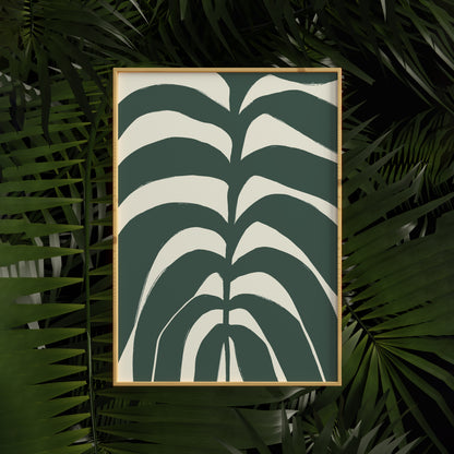 Green Leaf Minimalist Poster