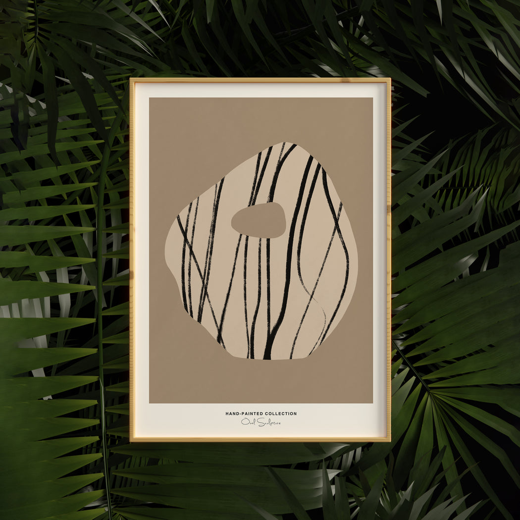 Oval Sculpture | Hand-Painted Collection Poster