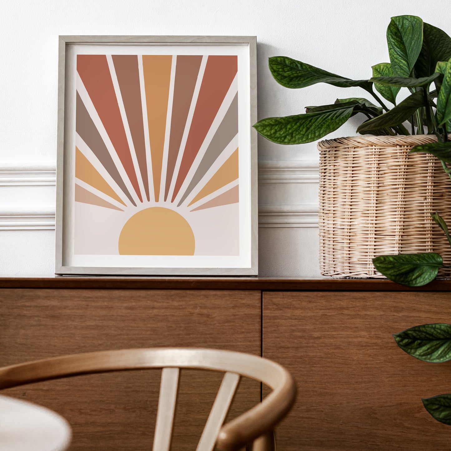 Sunset Drawing Poster