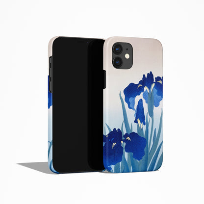 iPhone 12 Case with blue iris flower - Japanese Woodblock print