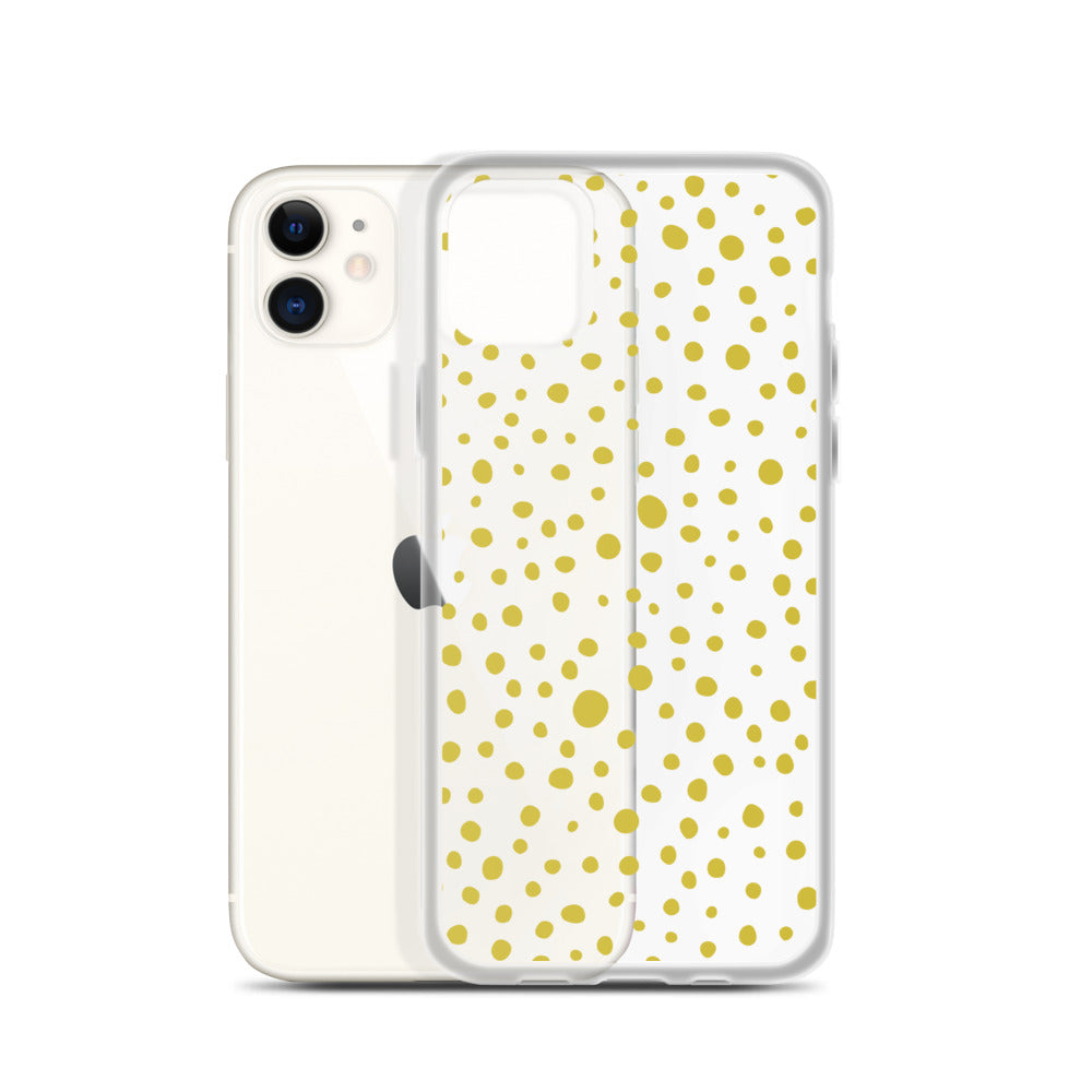 Green Mid Century Dots iPhone Case