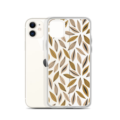 Clear Beige Boho iPhone Case