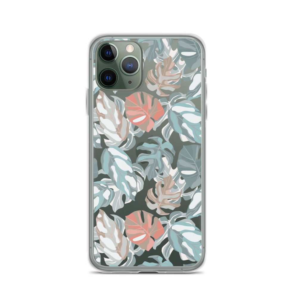 Pastel Tropical Clear iPhone Case