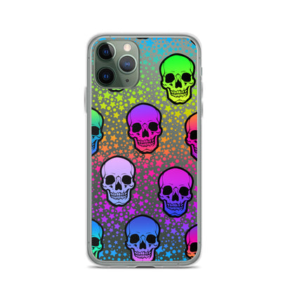 Neon Psychodelic Skull iPhone Case - HypeSheriff