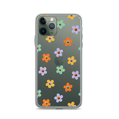 Happy Retro Flowers 60s iPhone Case