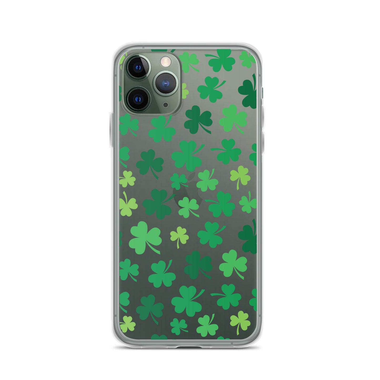 Green Four Leaf Clover Pattern iPhone Case