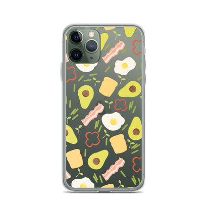 Bacon Fried Eggs Pattern iPhone Case