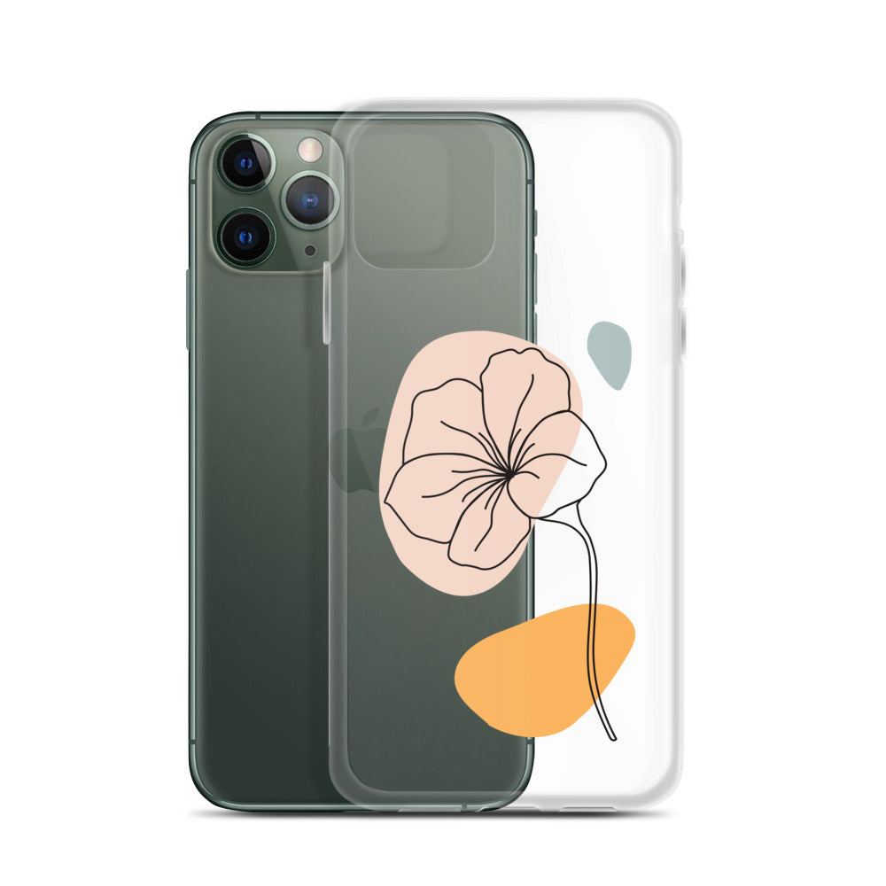 Floral Line Art Feminin iPhone Case