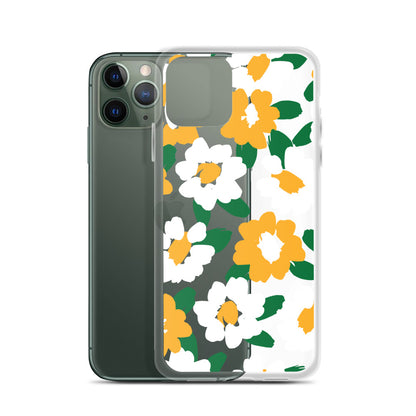 Retro Floral Yellow iPhone Case