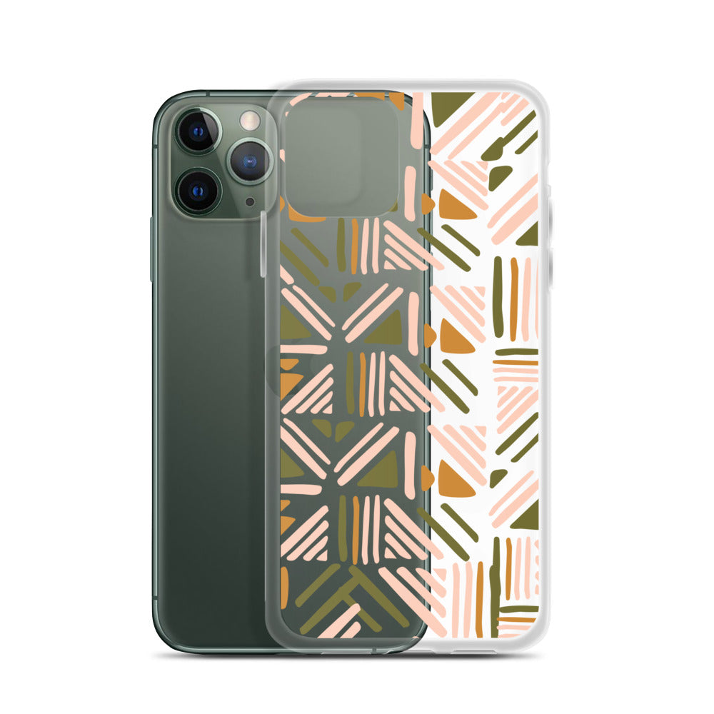 Etno Boho Pattern Clear iPhone Case