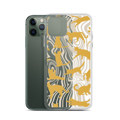 Yellow Cats iPhone Clear Case