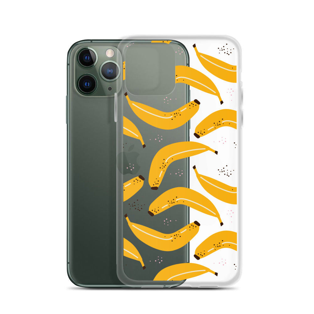 Bananas Pattern iPhone Clear Case - HypeSheriff