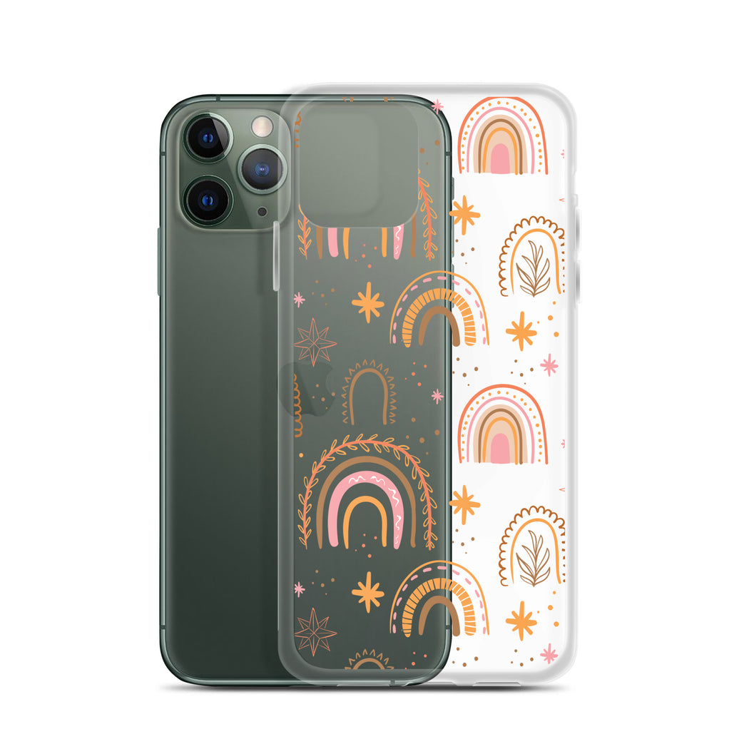 Cute Boho Rainbow Pattern iPhone Case