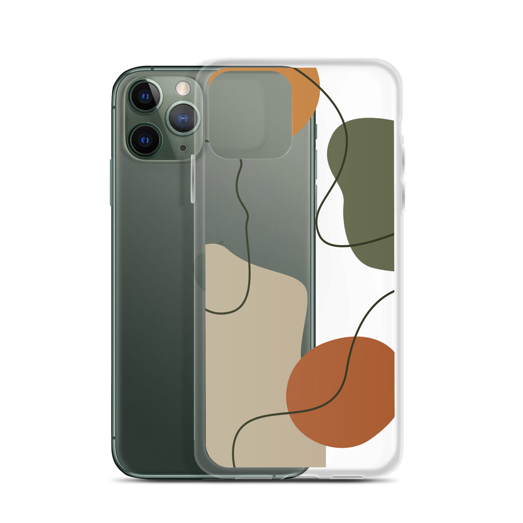 Boho Abstract Art Clear iPhone Case — HypeSheriff US