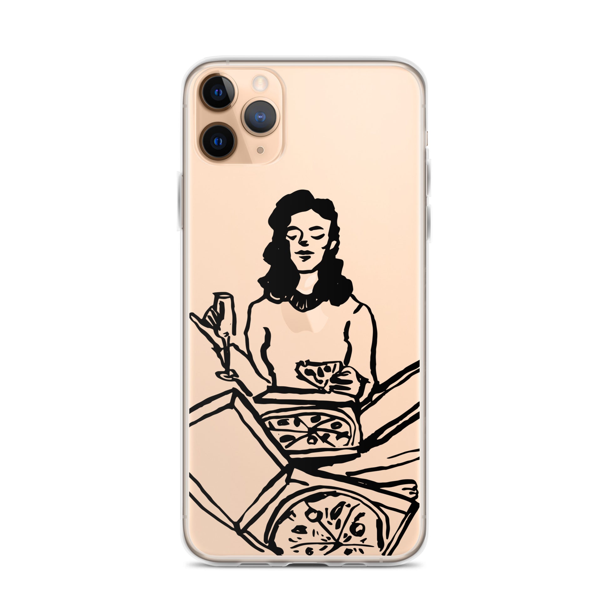 Pizza Lover, Food Lover, Clear iPhone Case - HypeSheriff