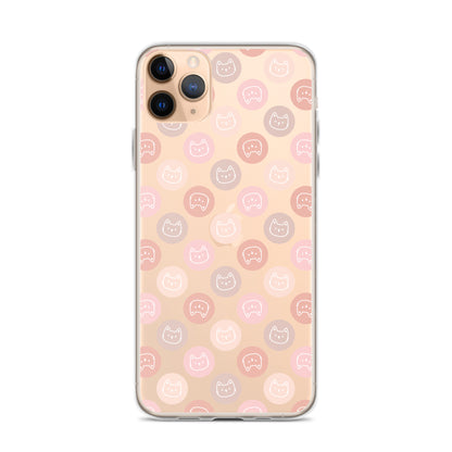 Cute Pastel Cat Pattern iPhone Case