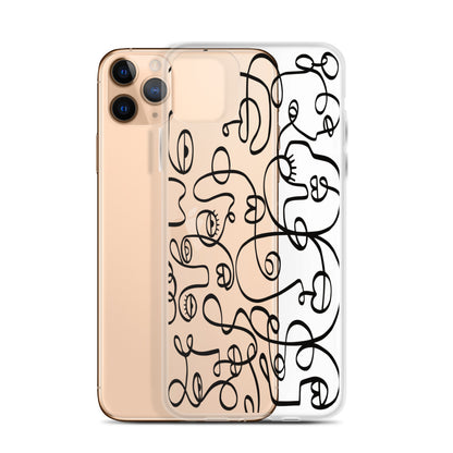 Line Art Faces iPhone Case