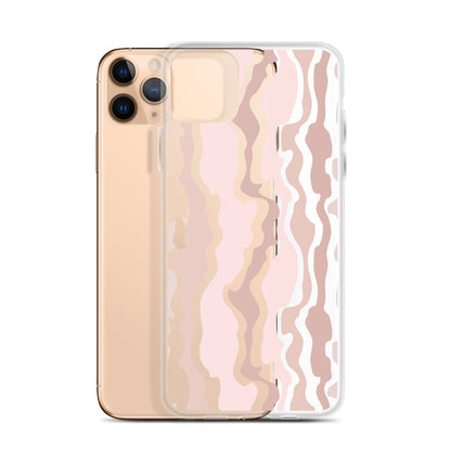 Pink Beige Swirl iPhone Case