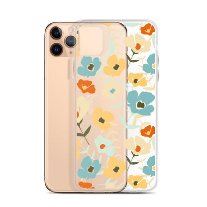 Vintage Floral Clear iPhone Case