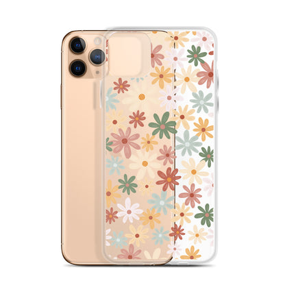 Vintage Floral Clear iPhone Case