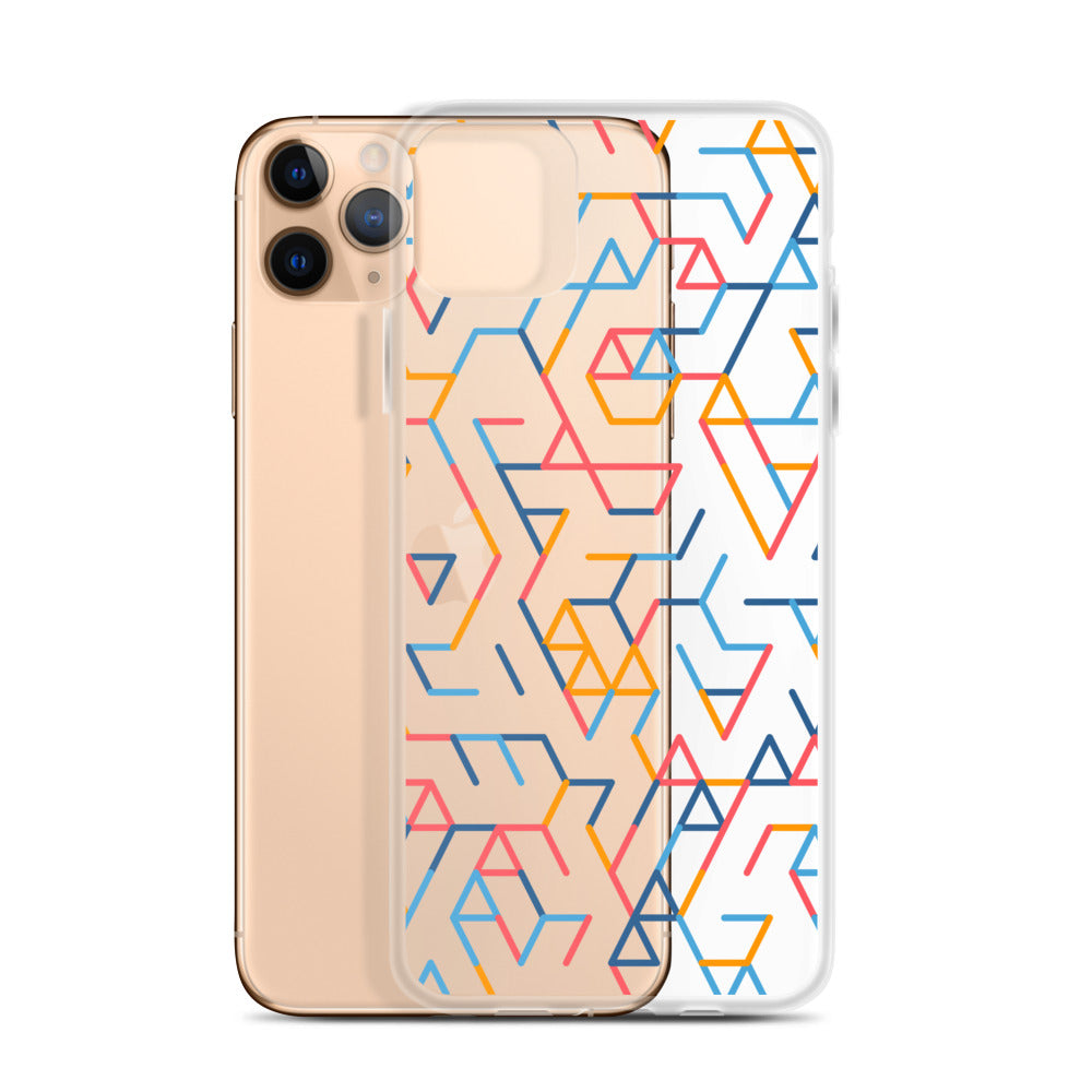 Colorful Geometric Clear iPhone Case