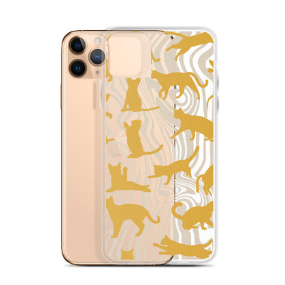 Yellow Cats iPhone Clear Case