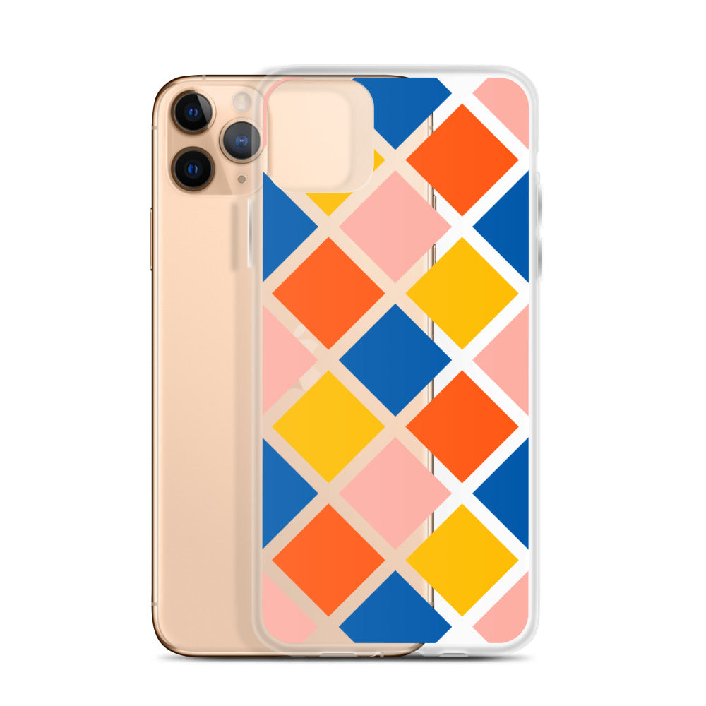 Colorful Geometric iPhone Clear Case - HypeSheriff