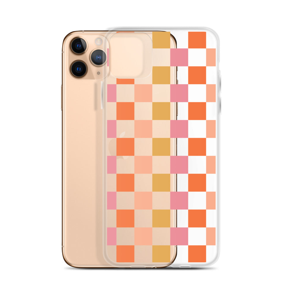 Retro Checkered iPhone Clear Case - HypeSheriff