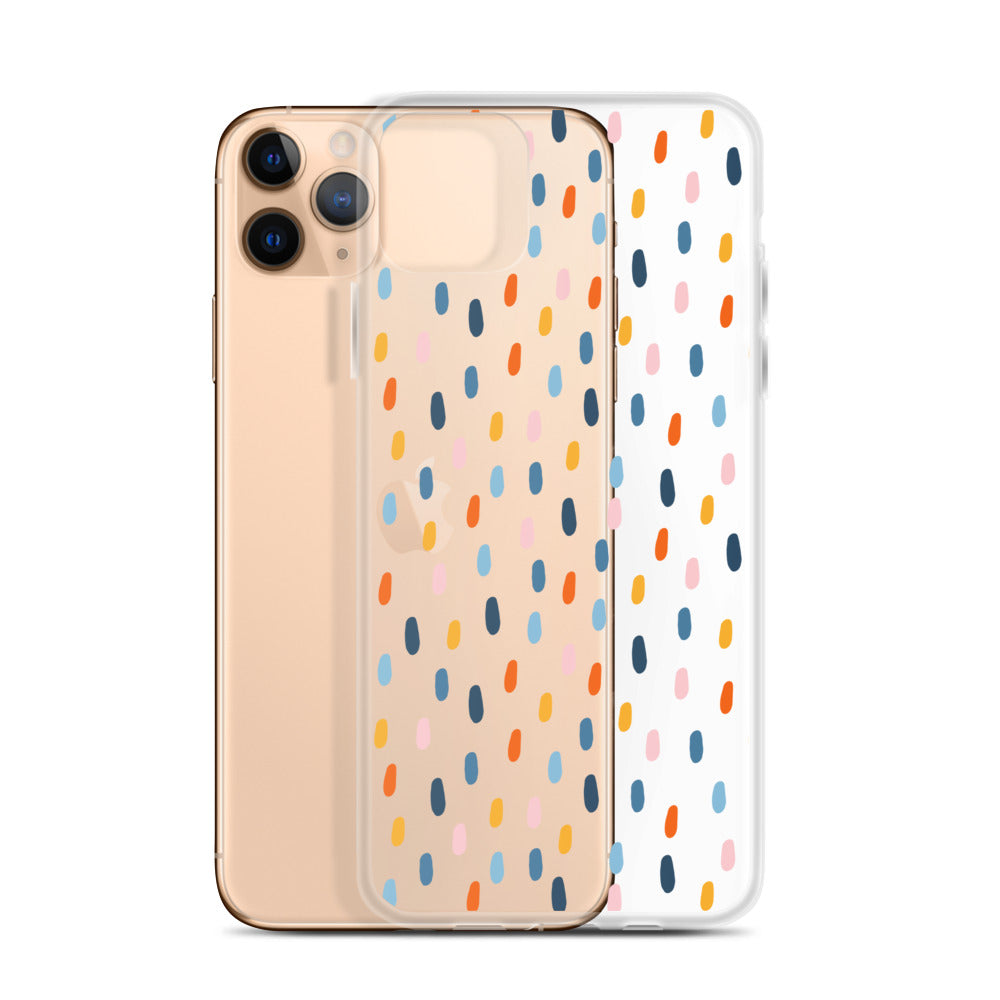 Colorful Rain iPhone Clear Case