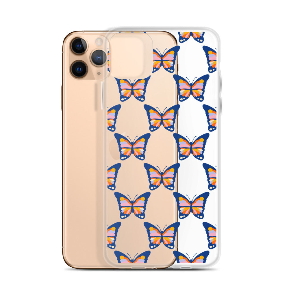 Butterfly Pattern iPhone Clear Case - HypeSheriff