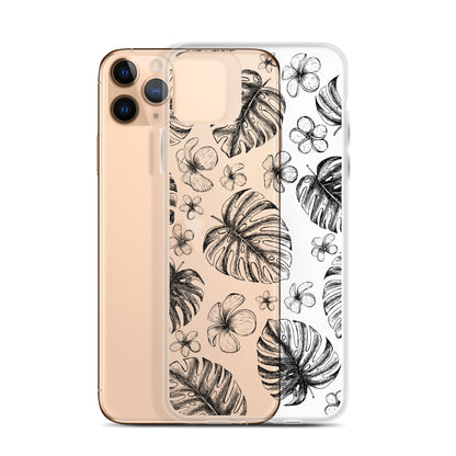 Tropical Monstera Pattern iPhone Case