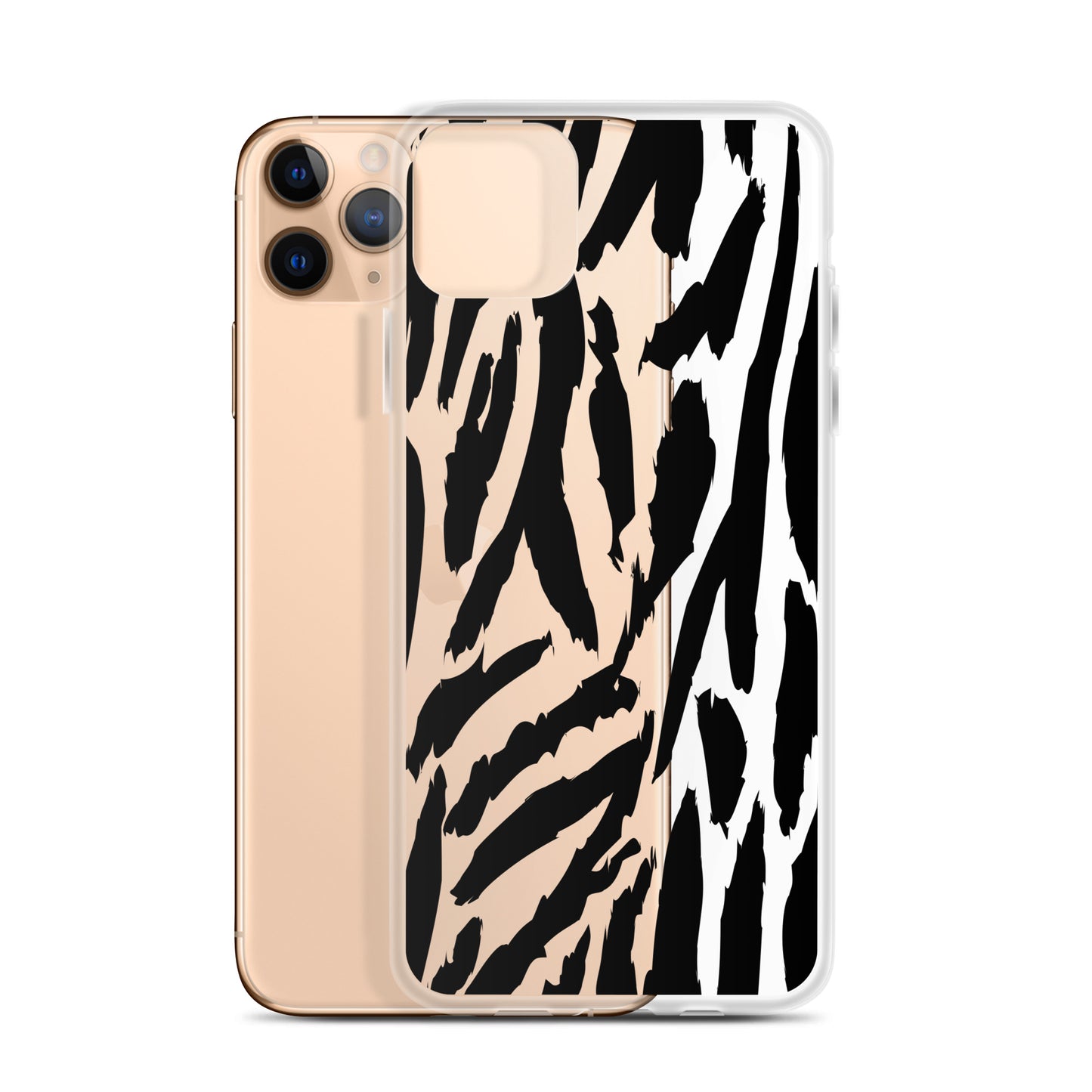 Tiger Animal Pattern Clear iPhone Case