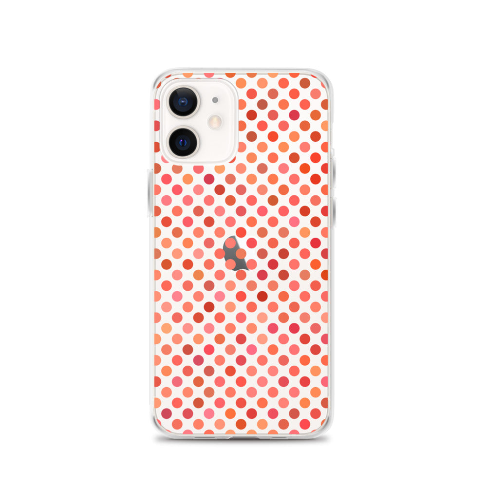 Red Dots Feminine iPhone Clear Case - HypeSheriff