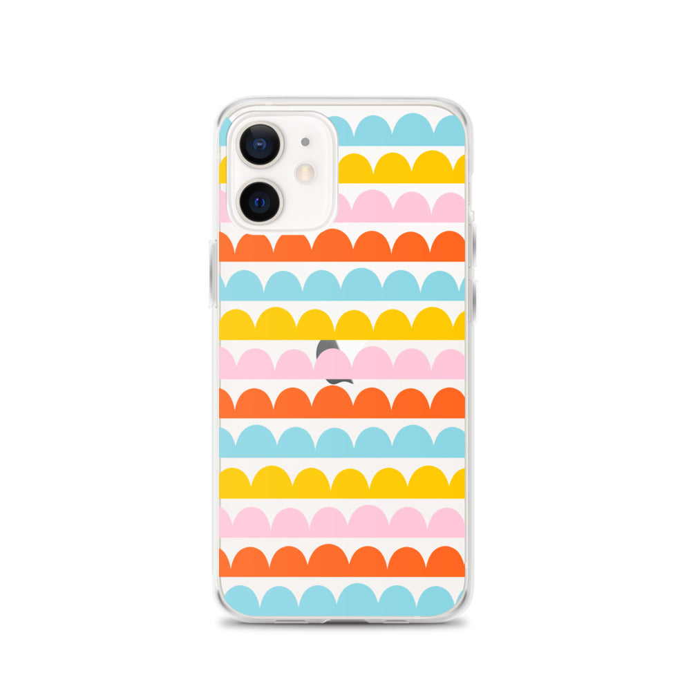 60s Retro Pattern iPhone Clear Case