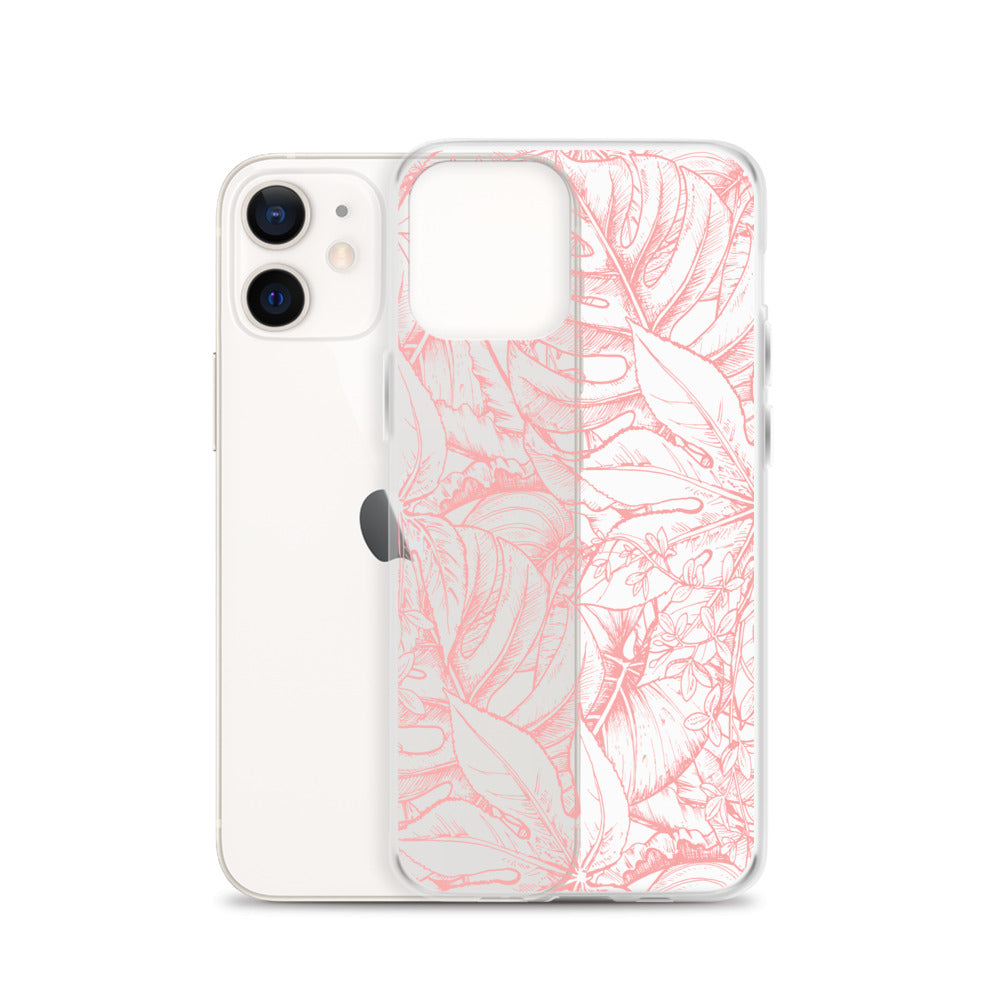 Pink Tropical Monstera iPhone Case