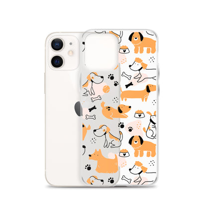 Funny Cute Dogs Pattern iPhone Case