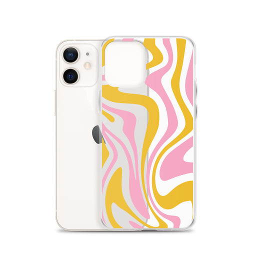 Liquid Pastel Retro Swirl 70s iPhone Case