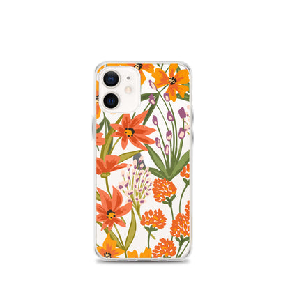 Orange Floral iPhone Case