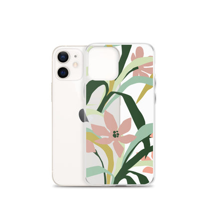 Pastel Tropical Floral iPhone Case