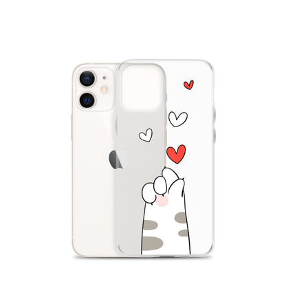 Love Cat Paw iPhone Case