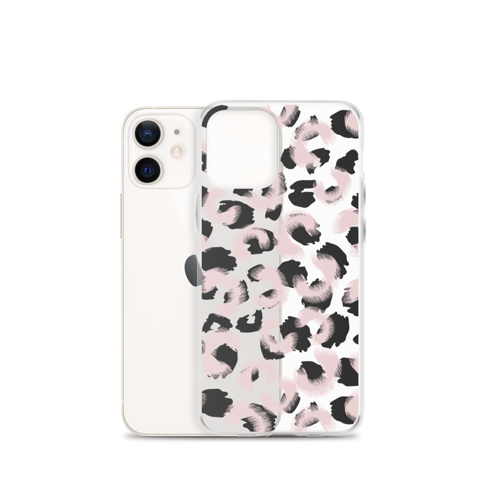 Leopard Pink Black iPhone Case